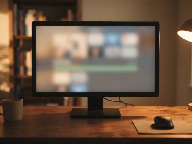 A desktop monitor showing a private data dashboard in a home office.